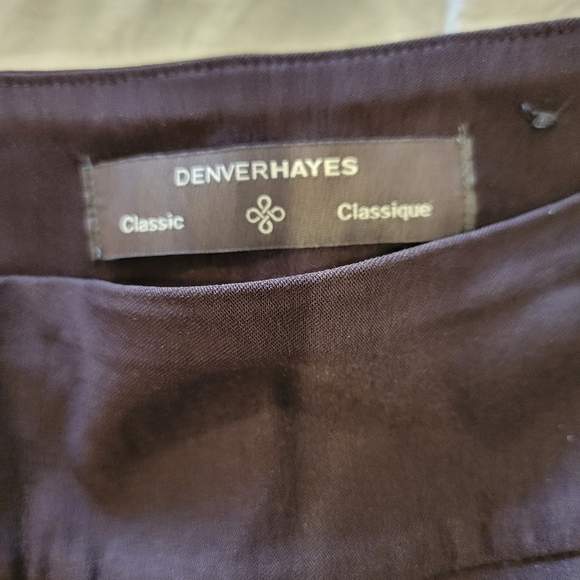 DenverHayes Classic Pull On Stretch Pants Chocolate Brown M - Picture 3 of 9